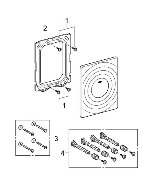 Immagine di Grohe SURF piastra di azionamento wc, finitura cromo 38574000