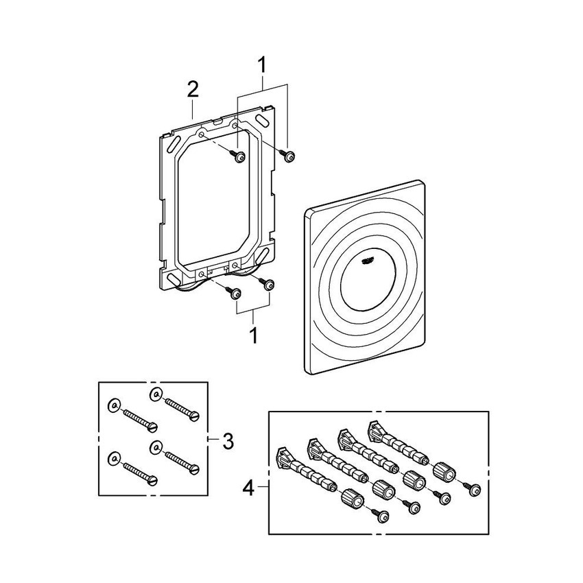 Immagine di Grohe SURF piastra di azionamento wc, finitura cromo 38574000