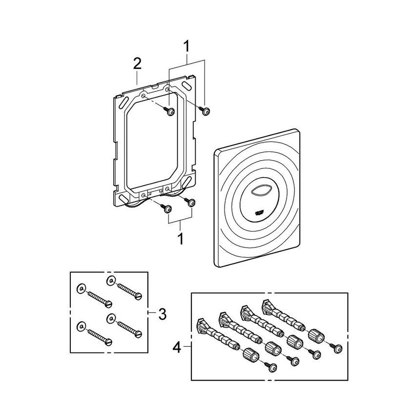 Immagine di Grohe SURF piastra di azionamento wc, finitura cromo 38861000