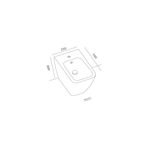 Immagine di Pozzi Ginori Metrica bidet per allacciamento acqua interno, bianco 79251000