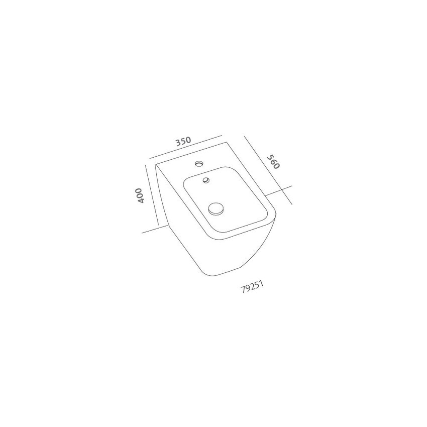 Immagine di Pozzi Ginori Metrica bidet per allacciamento acqua interno, bianco 79251000