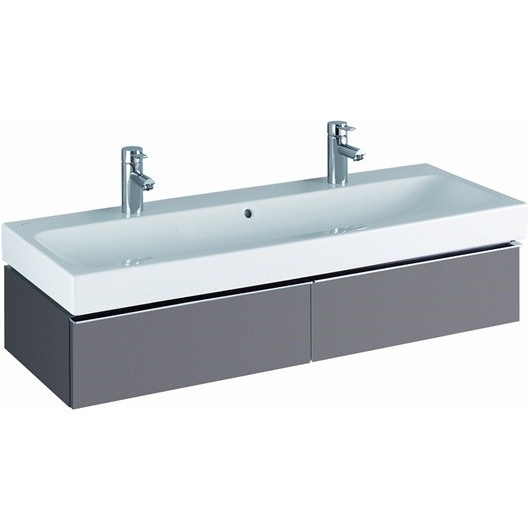Immagine di Pozzi Ginori Metrica mobile sospeso 120, finitura grigio platino lucido 79775095