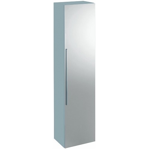 Immagine di Pozzi Ginori Metrica contenitore verticale 150, con anta reversibile a specchio, finitura bianco lucido 79803083