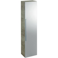Immagine di Pozzi Ginori Metrica contenitore verticale 150, con anta reversibile a specchio, finitura rovere naturale 79803071