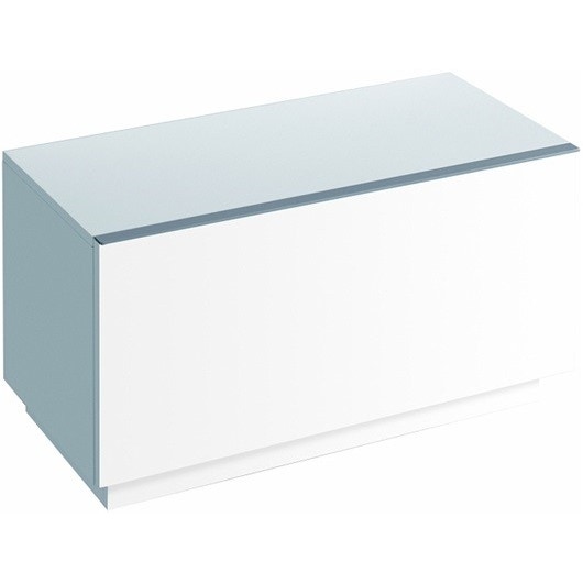 Immagine di Pozzi Ginori Metrica contenitore a terra indipendente 90 completo di cassetto, finitura bianco lucido 79802083