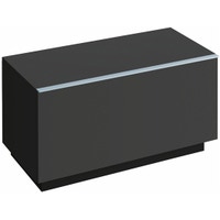 Immagine di Pozzi Ginori Metrica contenitore a terra indipendente 90 completo di cassetto, finitura grigio lava opaco 79802075