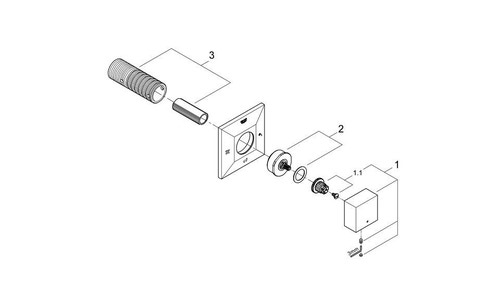 Immagine di Grohe Allure Brilliant Deviatore a 5 vie (2 ingressi e 3 uscite) finitura cromo 19798000