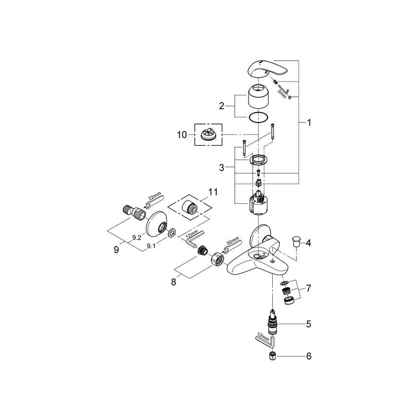 Grohe Euroeco Miscelatore Monocomando Doccia - Design Moderno In Cromo - Foto 6