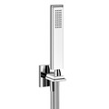 Immagine di Gessi ELEGANZA set doccia, con presa acqua, doccetta anticalcare e flessibile 150 cm, finitura black metal PVD 46127#706