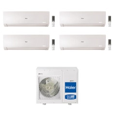 Immagine di Haier FLEXIS PLUS R32 Climatizzatore a parete quadri split inverter Wi-Fi bianco | unità esterna 8.5 kW unità interne 7000+7000+7000+7000 BTU 4U85S2SR3FA+AS[20|20|20|20]S2SF1FA-MW3