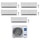 Haier TUNDRA PLUS R32 Climatizzatore a parete penta split inverter Wi-Fi bianco | unità esterna 10 kW unità interne 9000+9000+9000+9000+9000 BTU 5U105S2SS3FA+AS[25|25|25|25|25]TADHRA-2