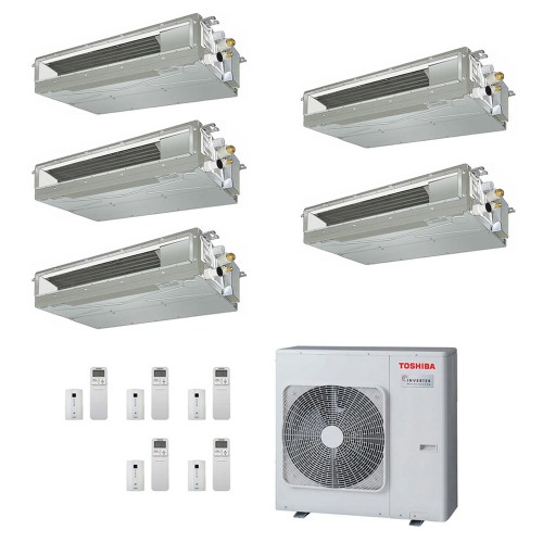 Immagine di Toshiba CANALIZZABILE R32 Climatizzatore canalizzabile penta split inverter | unità esterna 10 kW unità interne 7000+7000+7000+10000+13000 BTU RAS-5M34U2AVG-E+RAS-M[20|20|20|25|36]U2DVG-E