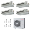 Immagine di Toshiba CANALIZZABILE R32 Climatizzatore canalizzabile quadri split inverter | unità esterna 8 kW unità interne 7000+7000+10000+16000 BTU RAS-4M27U2AVG-E+RAS-M[20|20|25|50]U2DVG-E