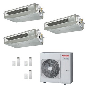 Immagine di Toshiba CANALIZZABILE R32 Climatizzatore canalizzabile trial split inverter | unità esterna 7.5 kW unità interne 7000+7000+22000 BTU RAS-3M26U2AVG-E+RAS-M[20|20|60]U2DVG-E