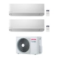 Immagine di Toshiba SEIYA R32 Climatizzatore a parete dual split inverter bianco | unità esterna 5.2 kW unità interne 5000+7000 BTU RAS-2M18U2AVG-E+RAS-B[15|20]J2KVG-E