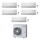 Toshiba SEIYA R32 Climatizzatore a parete penta split inverter bianco | unità esterna 10 kW unità interne 7000+7000+10000+10000+16000 BTU RAS-5M34U2AVG-E+RAS-B[20|20|25|25|42]J2KVG-E