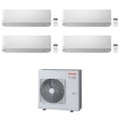 Immagine di Toshiba SEIYA R32 Climatizzatore a parete quadri split inverter bianco | unità esterna 8 kW unità interne 5000+10000+10000+10000 BTU RAS-4M27U2AVG-E+RAS-B[15|25|25|25]J2KVG-E