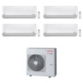 Immagine di Toshiba SUPER DAISEIKAI 9 R32 Climatizzatore a parete quadri split inverter bianco | unità esterna 8 kW unità interne 10000+10000+10000+10000 BTU RAS-4M27U2AVG-E+RAS-M[25|25|25|25]PKVPG-E