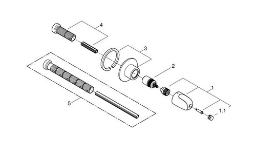 Immagine di Grohe Grohtherm 1000 New Parte esterna per rubinetti da incasso finitura cromo 19981000