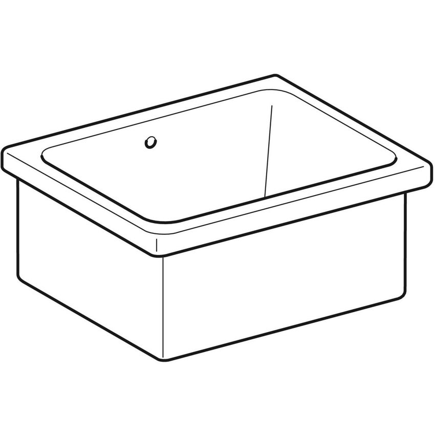 Immagine di Geberit PUBLICA RUSCELLO lavatoio L.50 cm polivalente, colore bianco finitura lucido 500.894.00.1