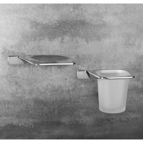 Immagine di Colombo Design ALIZÉ porta bicchiere destro, finitura cromo B2502DCR-VAN
