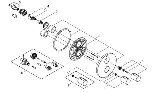 Immagine di Grohe Grohtherm 3000 Cosmo Miscelatore Termostatico per Doccia - Parte Esterna finitura cromo 19467000