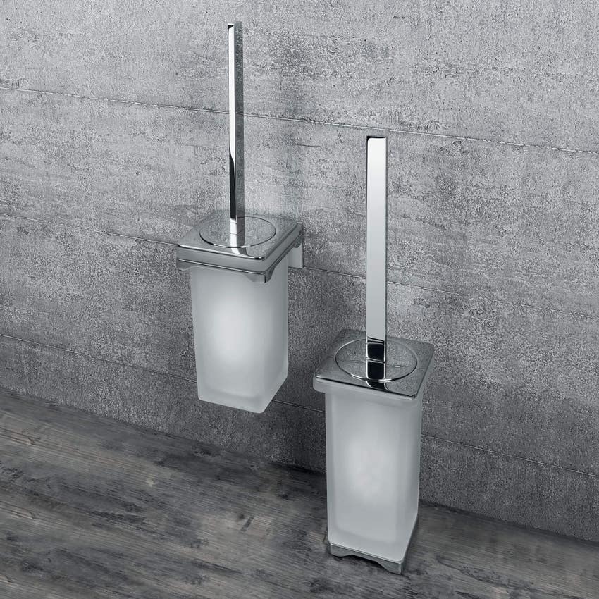 Immagine di Colombo Design FOREVER porta scopino d'appoggio, finitura cromo B29060CR-VAN