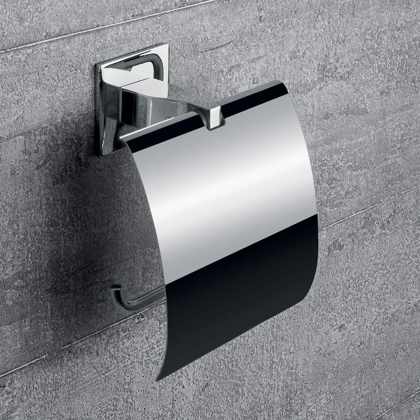 Immagine di Colombo Design FOREVER porta rotolo coperto, finitura cromo B29910CR