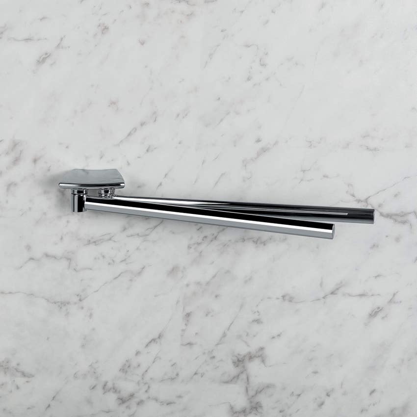 Immagine di Colombo Design LAND porta salviette doppio a snodo, finitura cromo B28130CR