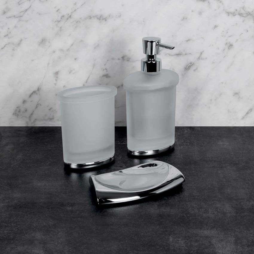 Immagine di Colombo Design LAND bicchiere d'appoggio, finitura cromo B28410CR-VAN