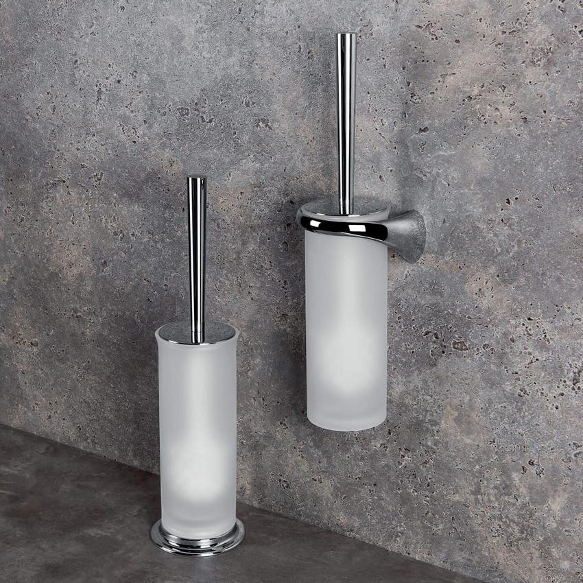 Immagine di Colombo Design LINK porta scopino da appoggio, finitura cromo B24060CR-VAN