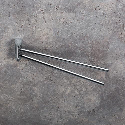 Immagine di Colombo Design LINK porta salviette doppio a snodo, finitura cromo B24130CR