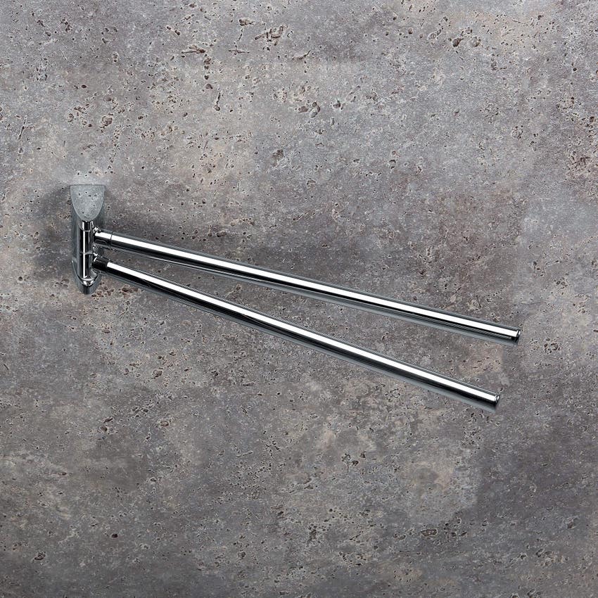 Immagine di Colombo Design LINK porta salviette doppio a snodo, finitura cromo B24130CR