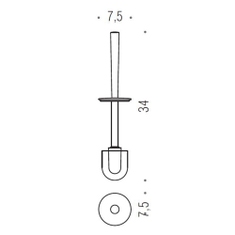 Immagine di Colombo Design RICAMBIO manico con ciuffo B24580CR