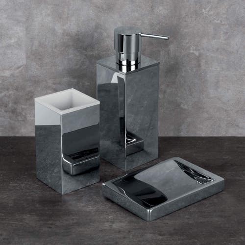 Immagine di Colombo Design LOOK dispenser sapone liquido d'appoggio in ottone cromato, finitura cromo B93200CR