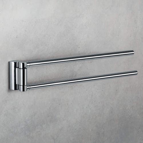 Immagine di Colombo Design LUNA porta salviette L.40 cm, doppio a snodo, finitura cromo  B01120CR