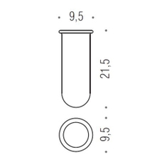 Immagine di Colombo Design RICAMBIO contenitore scovolo, vetro acidato naturale B01560-VAN