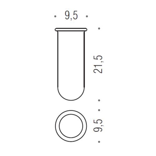 Immagine di Colombo Design RICAMBIO contenitore scovolo, vetro acidato naturale B01560-VAN