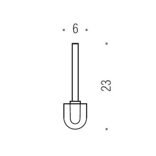 Immagine di Colombo Design RICAMBIO ciuffo in setola con prolunga, materiale plastico B05570-MP