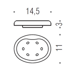 Immagine di Colombo Design RICAMBIO porta sapone, vetro acidato naturale B12510-VAN