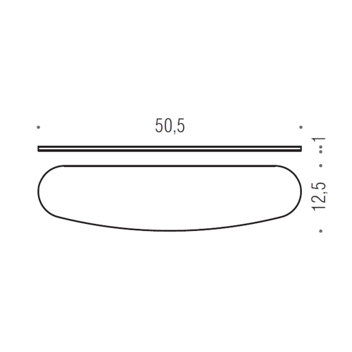Immagine di Colombo Design RICAMBIO mensola, vetro acidato naturale B12610-VAN