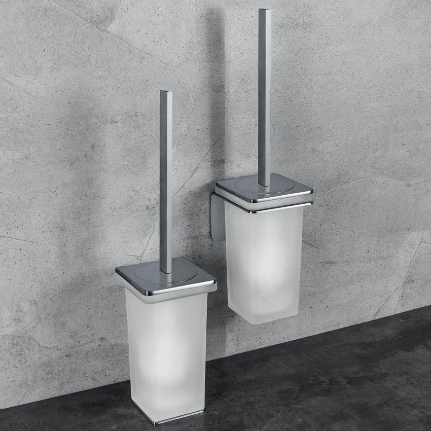 Immagine di Colombo Design OVER porta scopino d'appoggio, finitura satinato B70060SS-VAN