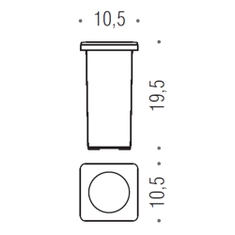Immagine di Colombo Design RICAMBIO contenitore scovolo con base, finitura satinato B70560SS-VAN
