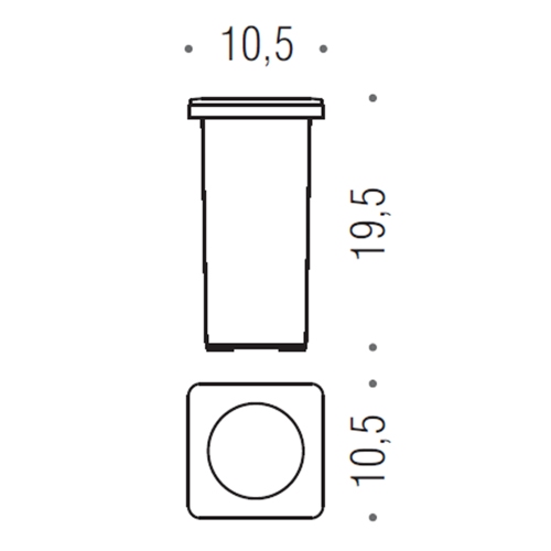 Immagine di Colombo Design RICAMBIO contenitore scovolo con base, finitura satinato B70560SS-VAN