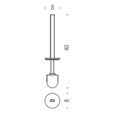 Immagine di Colombo Design RICAMBIO manico con ciuffo, finitura satinato B70580SS