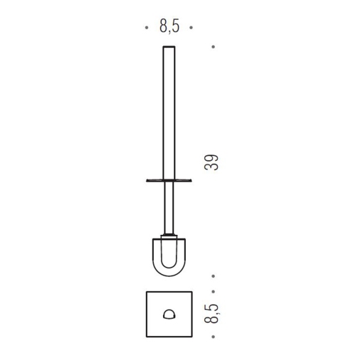 Immagine di Colombo Design RICAMBIO manico con ciuffo, materiale plastico B62680CR