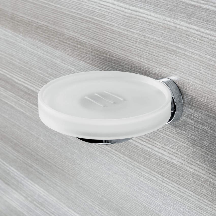 Immagine di Colombo Design NORDIC porta sapone, finitura cromo  B52010CR-VAN