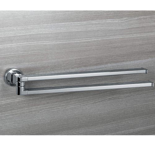 Immagine di Colombo Design NORDIC porta salviette doppio a snodo, finitura cromo  B52120CR