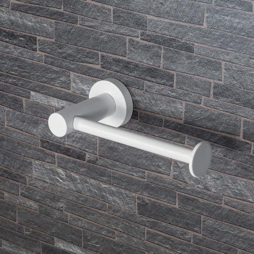 Immagine di Colombo Design PLUS set a muro con porta scopino, porta rotolo e appenditutto, finitura cromo SETPL001