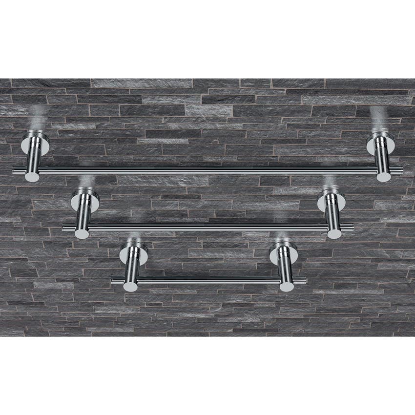 Immagine di Colombo Design PLUS porta salvietta con supporti regolabili 30.5 cm, finitura cromo W4909RCR